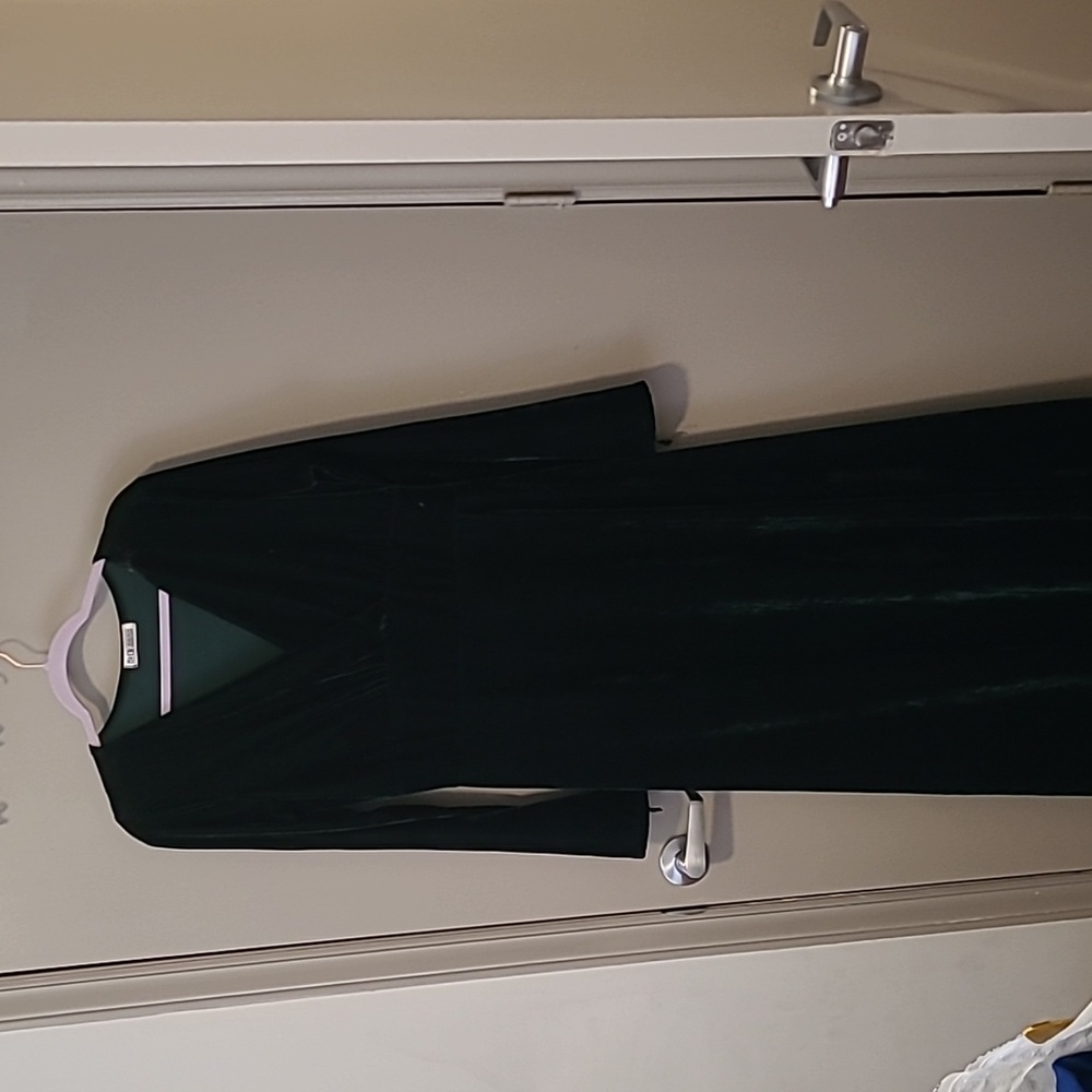 Green velvet dress